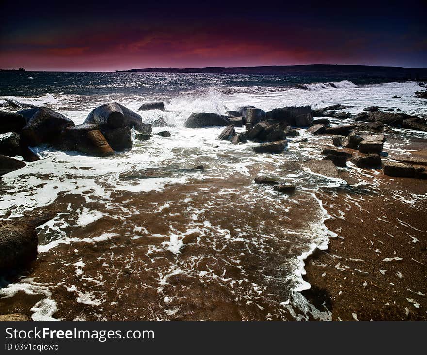 Before the storm. Marine HDR landscape