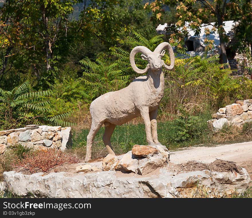 Statue Of Wild Goat