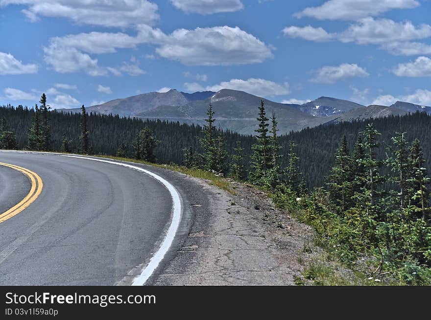 Colorado Hwy 103 on the way up to Mt Evans. Colorado Hwy 103 on the way up to Mt Evans