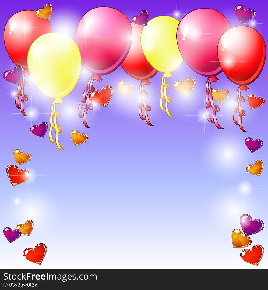 Balloons And Hearts