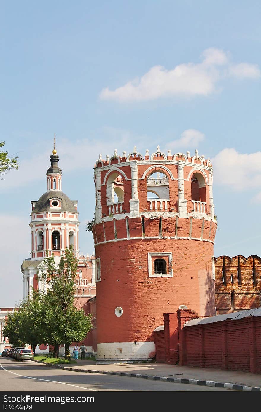 Wall tower of the Donskoy Monastery. Wall tower of the Donskoy Monastery