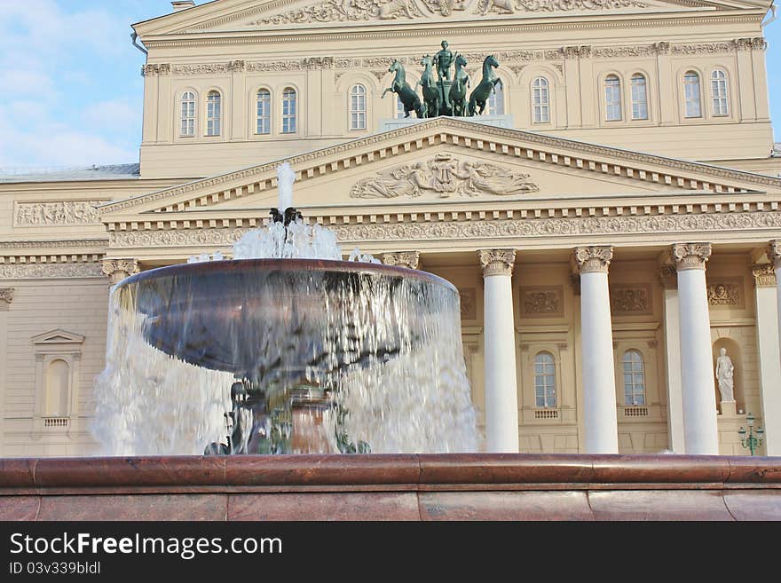 Fountain in front of Bolshoy Theatre