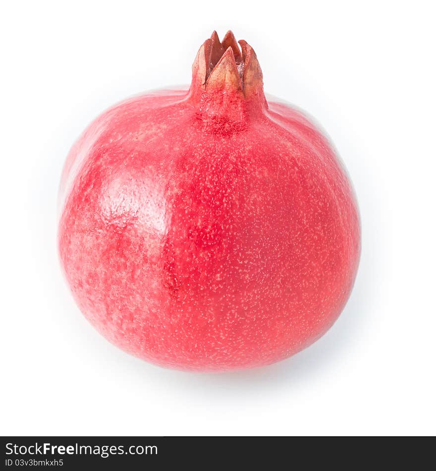 Fresh pomegranate on white background