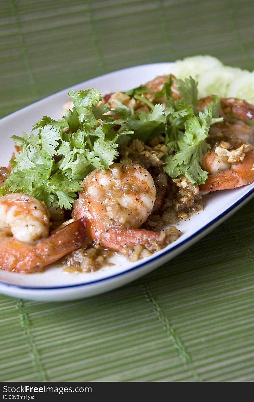 Shrimp with garlic sauce