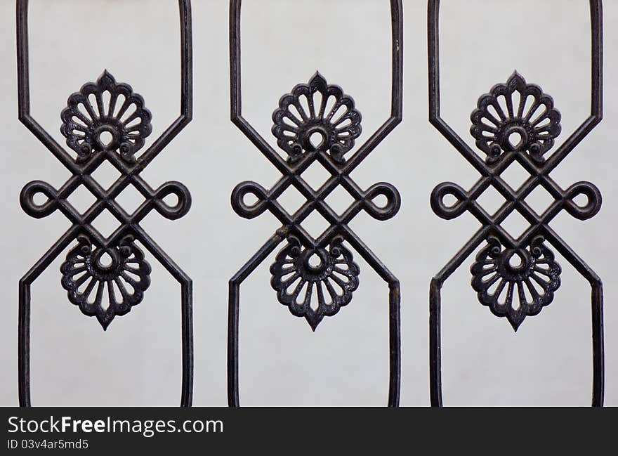 Vintage iron ornaments, on white. Vintage iron ornaments, on white