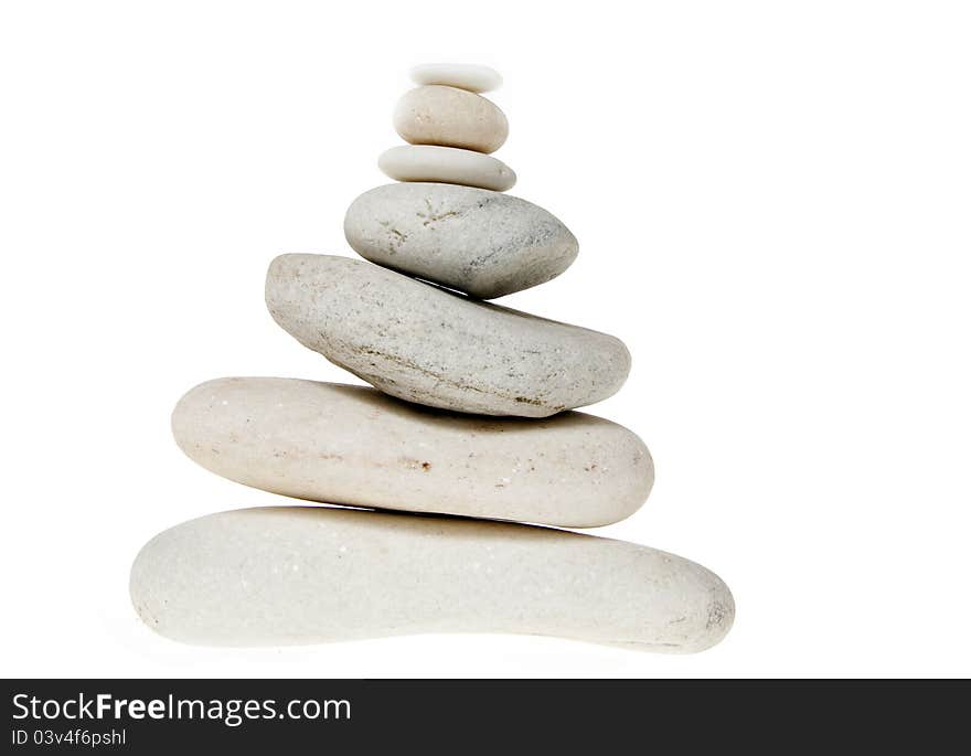 Stack Of White Stones Balancing