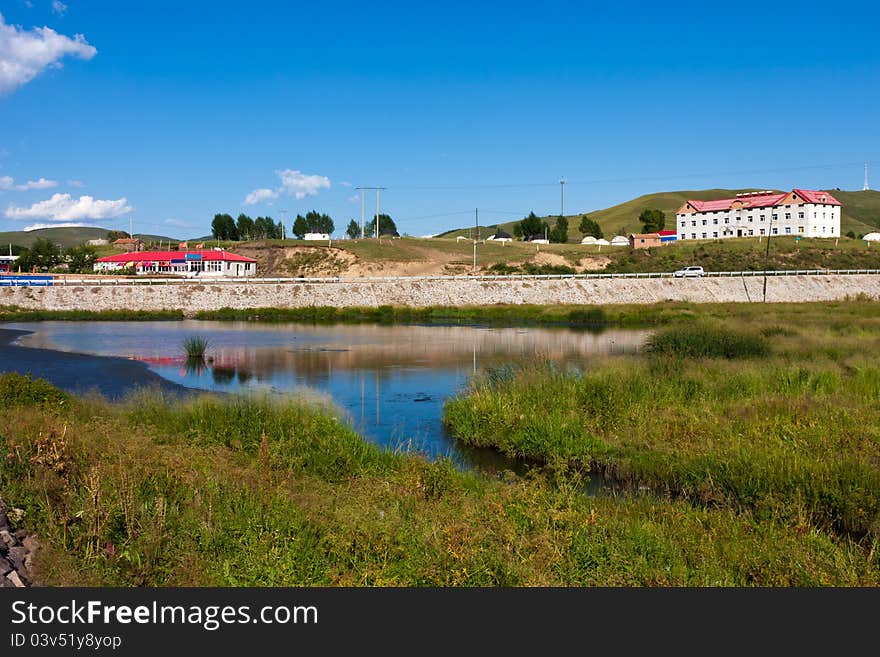 Prairie town in Hobei province, China