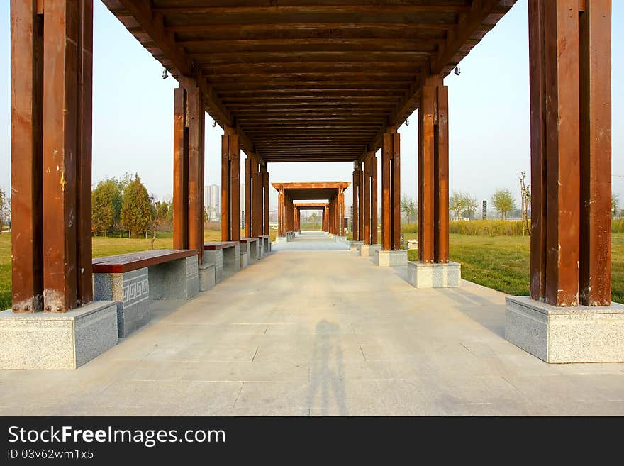 Wooden arbour