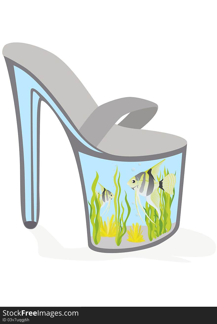 Shoes - an aquarium with fish