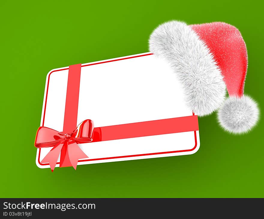 Santa hat with a gift card