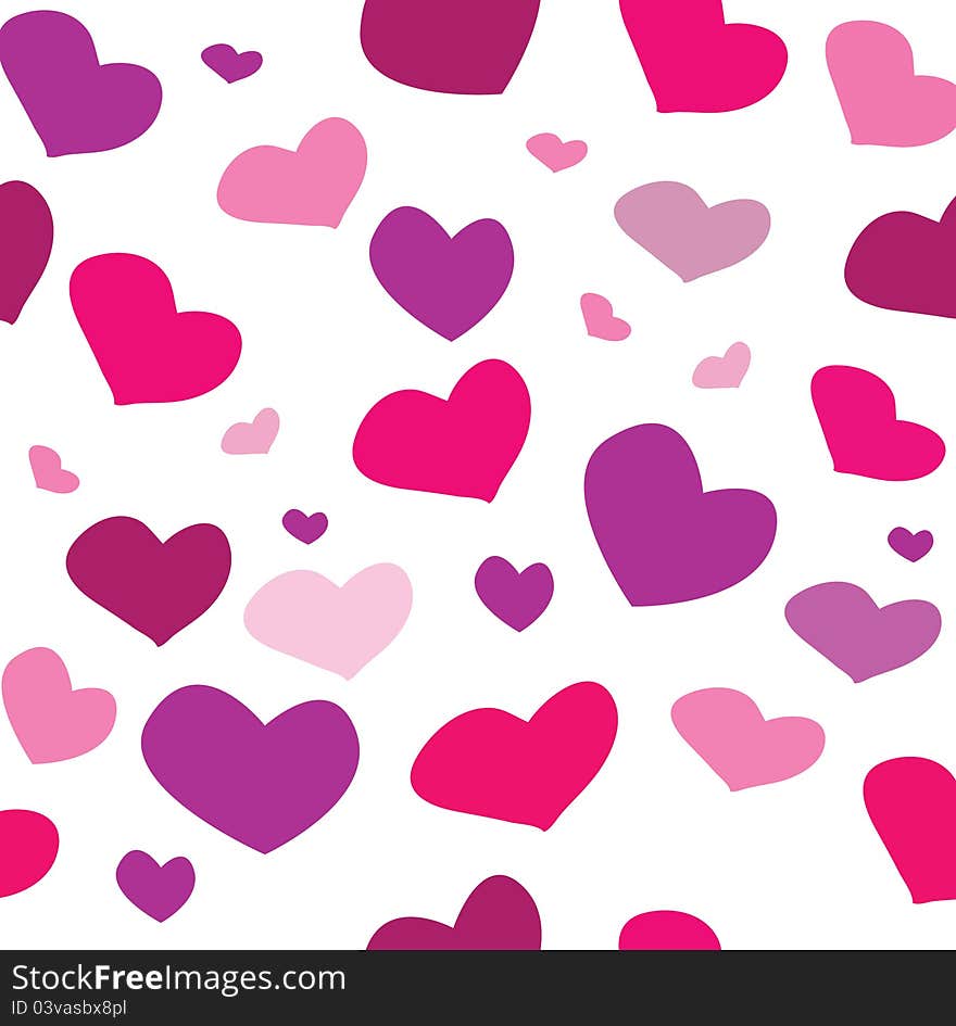 Seamless pattern with colored hearts. Vector illustration. Seamless pattern with colored hearts. Vector illustration