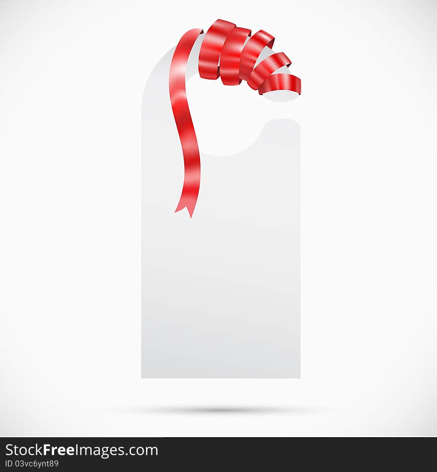 Blank Tag With Ribbon