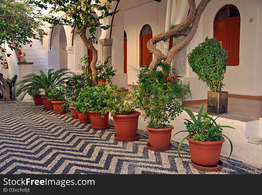 Mediterranean courtyard