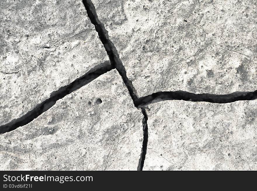 Crack dry ground. Soil erosion concept. Toned.