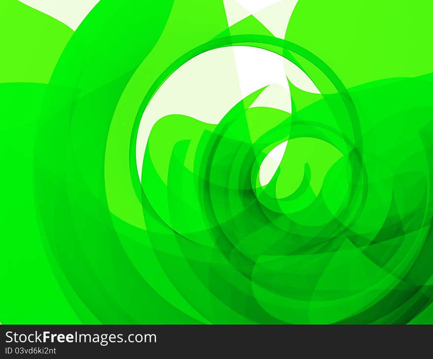 Abstract twisted green spring background. Abstract twisted green spring background