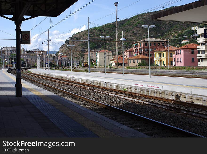 Station in sestri levante italy