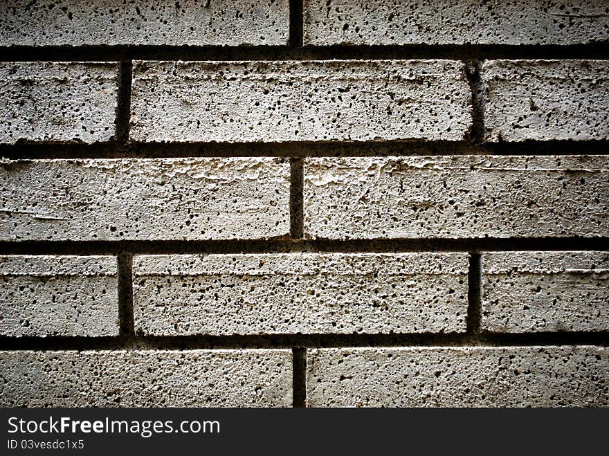 Details of white brick wall. Details of white brick wall