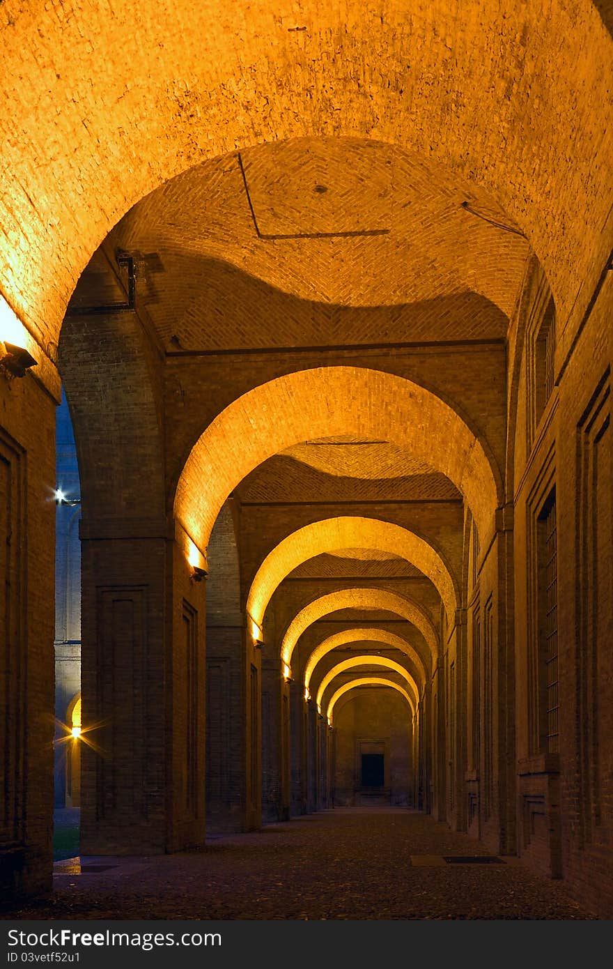 Pilotta palace at night - Parma - Italia