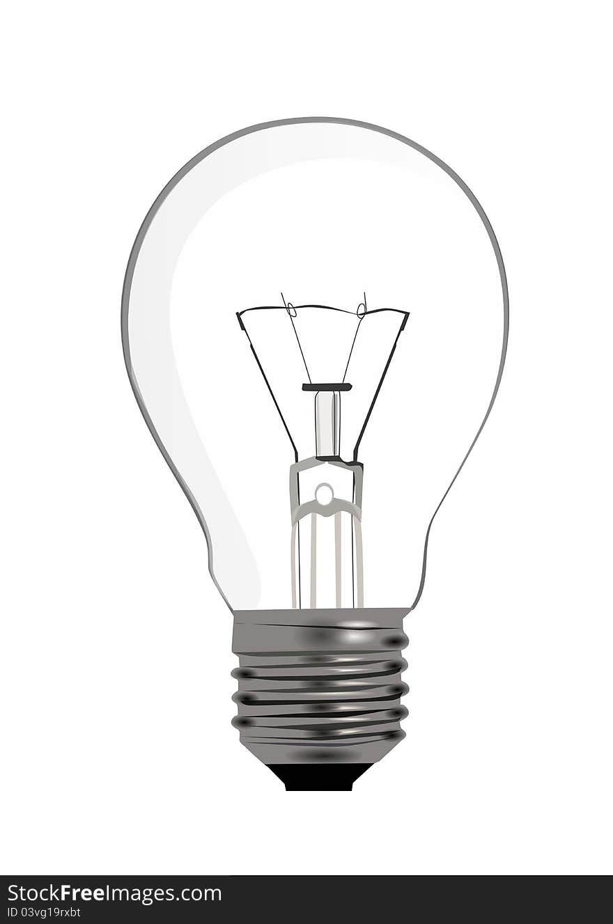 Classic transparent bulb for put into electricity