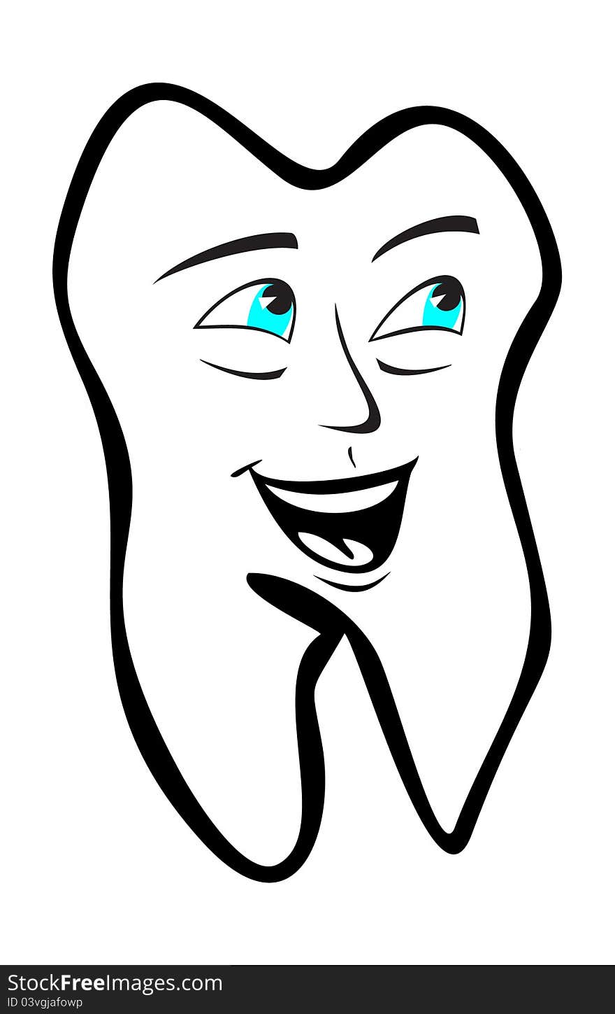 Dental line art on white background