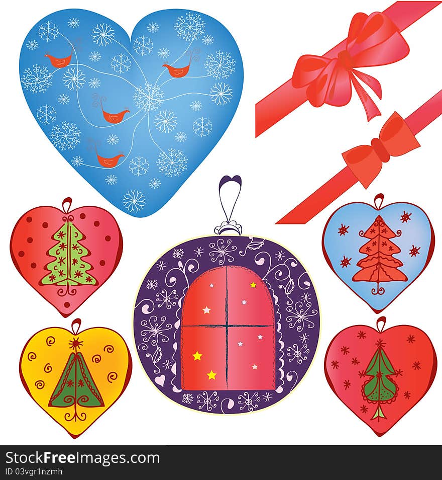 Christmas design elements and decorations