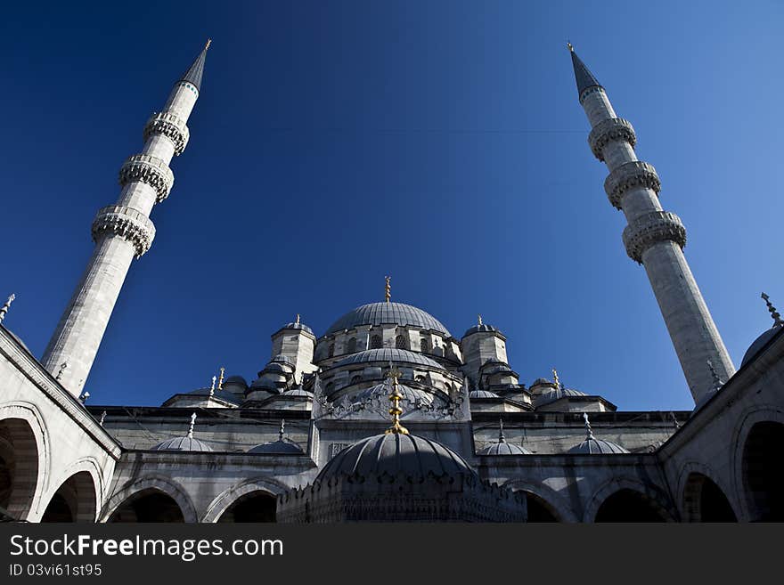 Yeni Camii in daylight, in Istanbul. Yeni Camii in daylight, in Istanbul