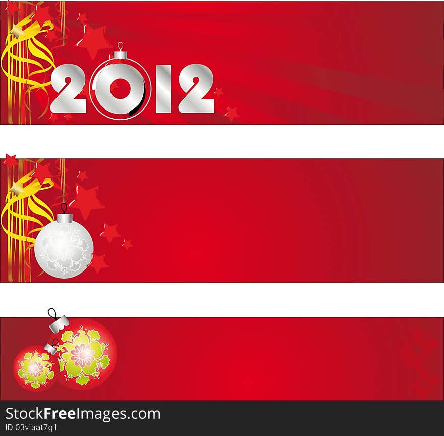 Congratulatory banner on the New Year and Merry Ch