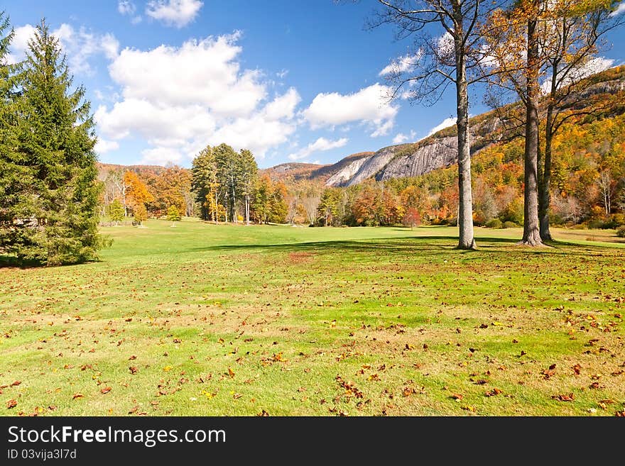 Bald mountain range in full autumn colors, North Carolina. Bald mountain range in full autumn colors, North Carolina