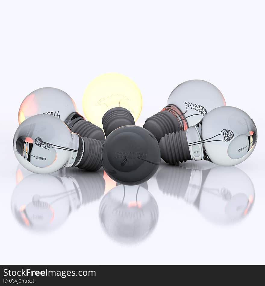 Light Bulbs - 3D Rendner by me. Light Bulbs - 3D Rendner by me