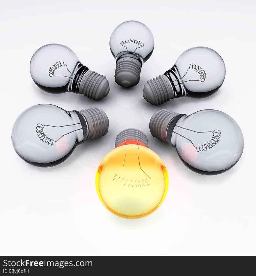 Team of Light Bulbs