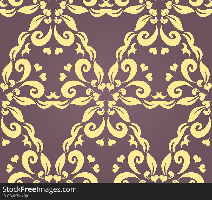 Seamless floral pattern against a uniform background