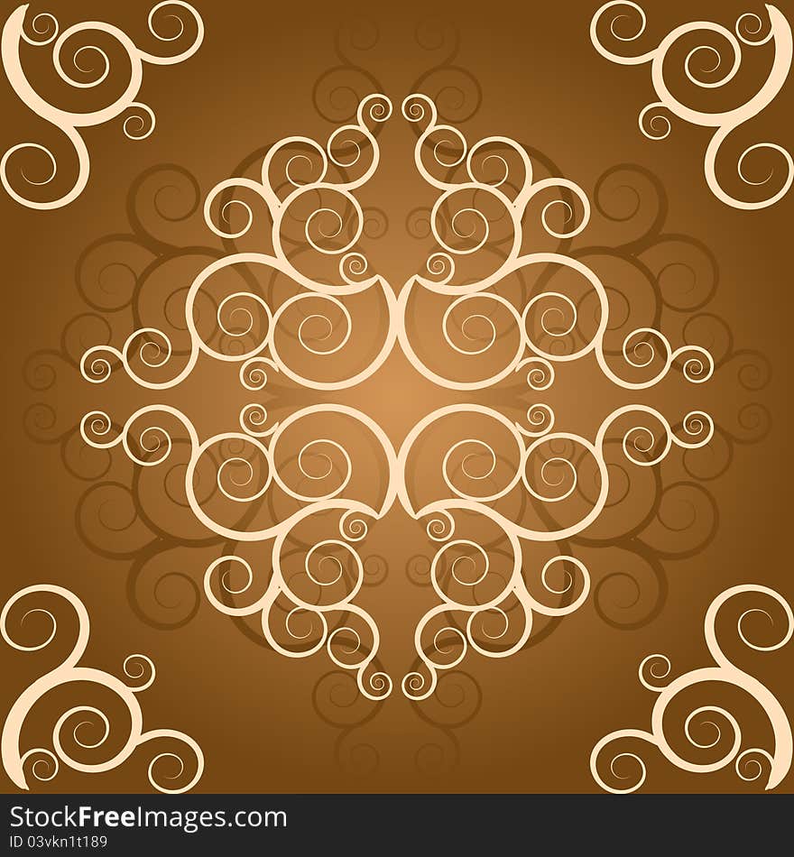 Beige ornate vintage abstract pattern. Beige ornate vintage abstract pattern