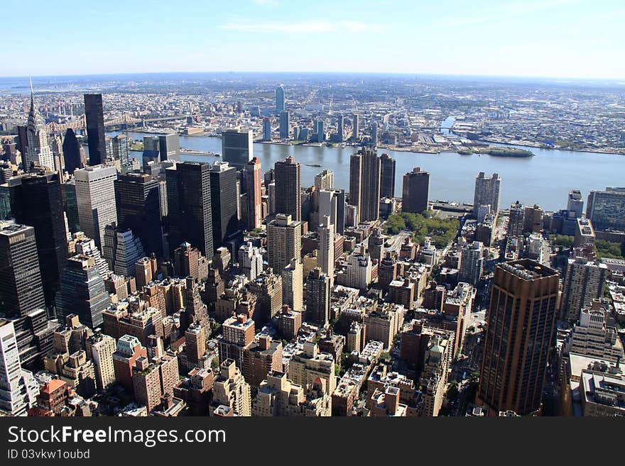 A view to north-east from Empire State Building. A view to north-east from Empire State Building