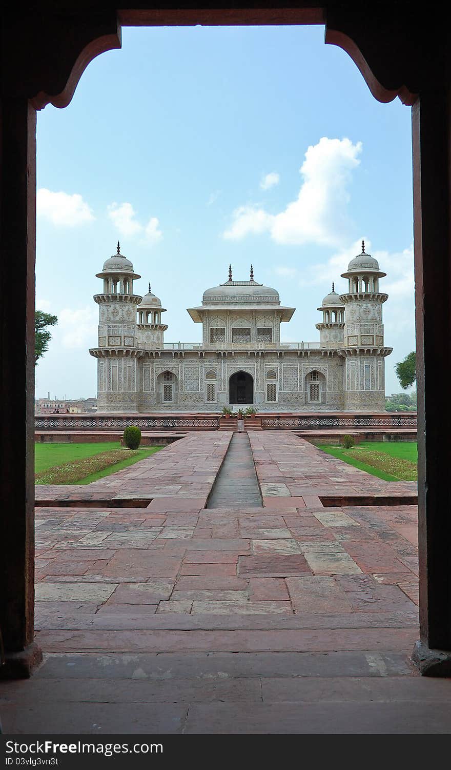 Baby Taj view with gate frame. Baby Taj view with gate frame