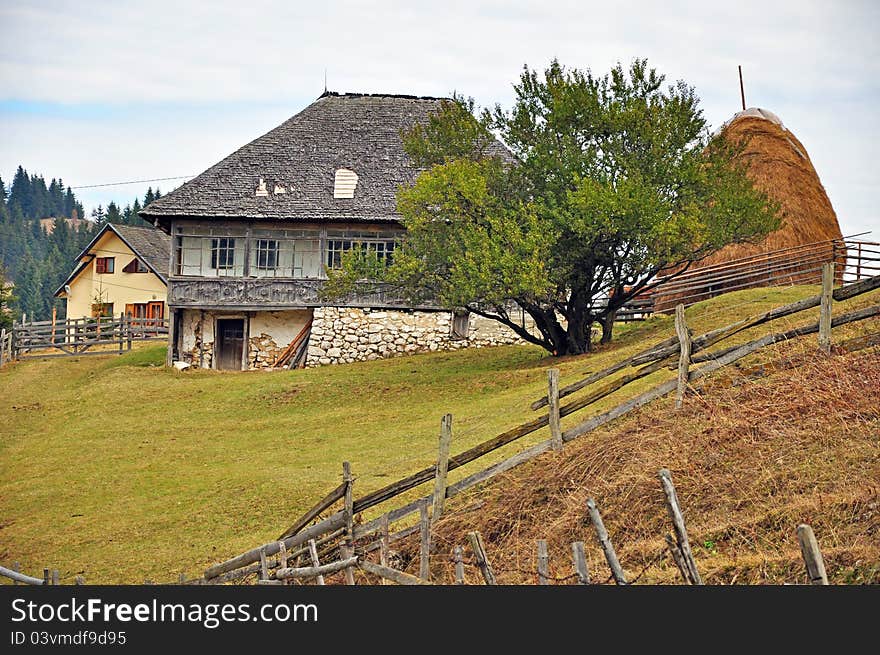 Ancient traditional house in transylvania land of romania. Ancient traditional house in transylvania land of romania