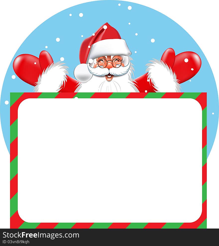 Blank sign - Santa for your design