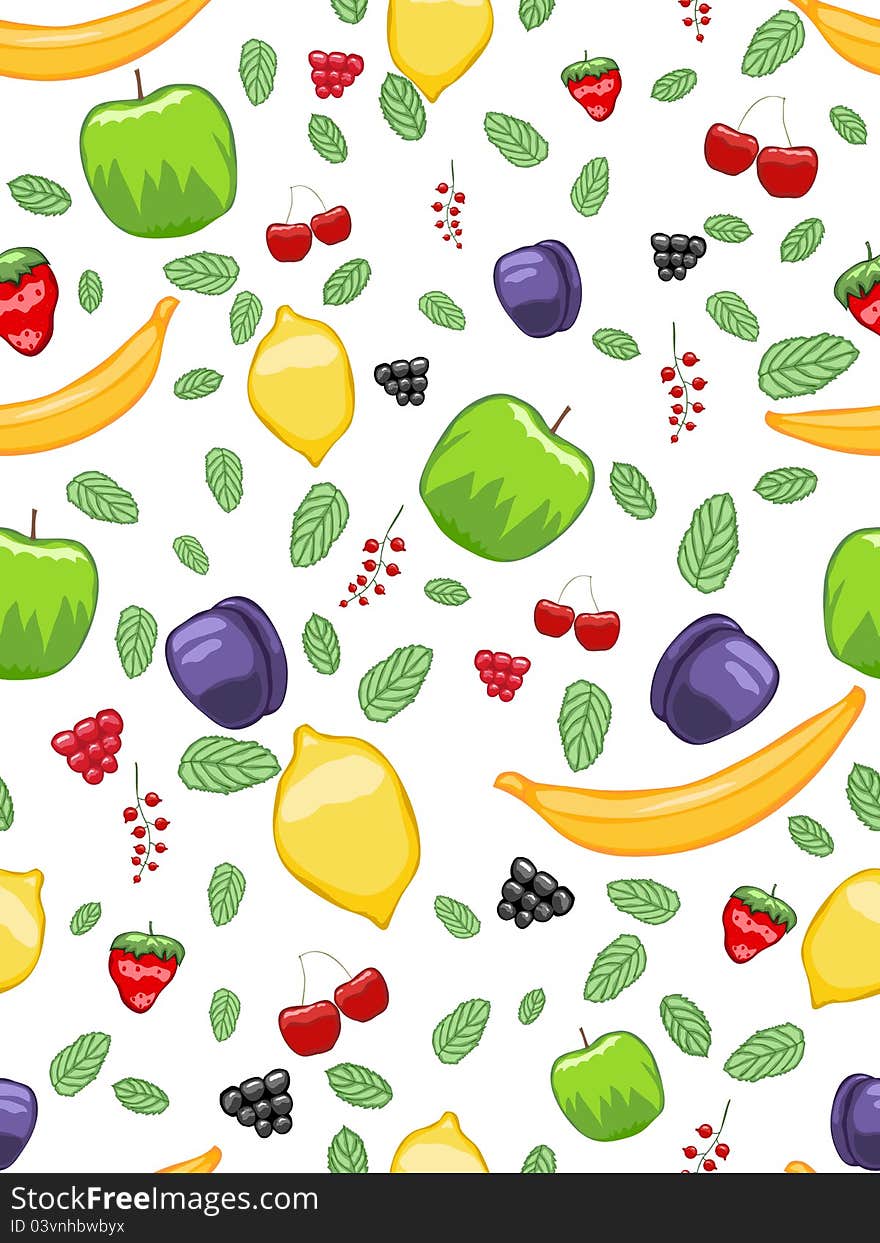 Mouth-watering Fruit Seamless Pattern