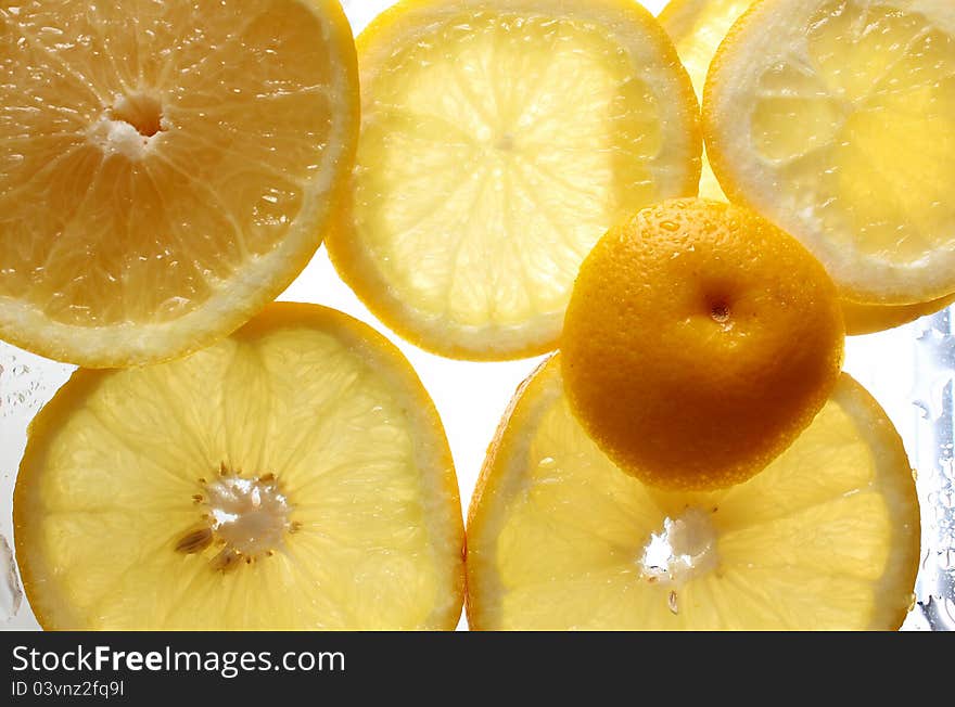 Freshly sliced juicy grapefruit ready for juicing.