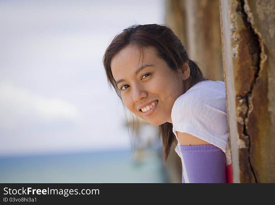 Portrait of a happy woman, smiling