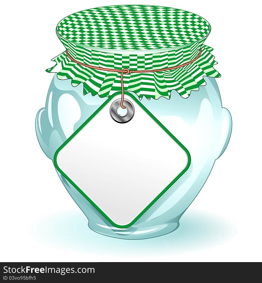 Glass Jar with Label-Food Container