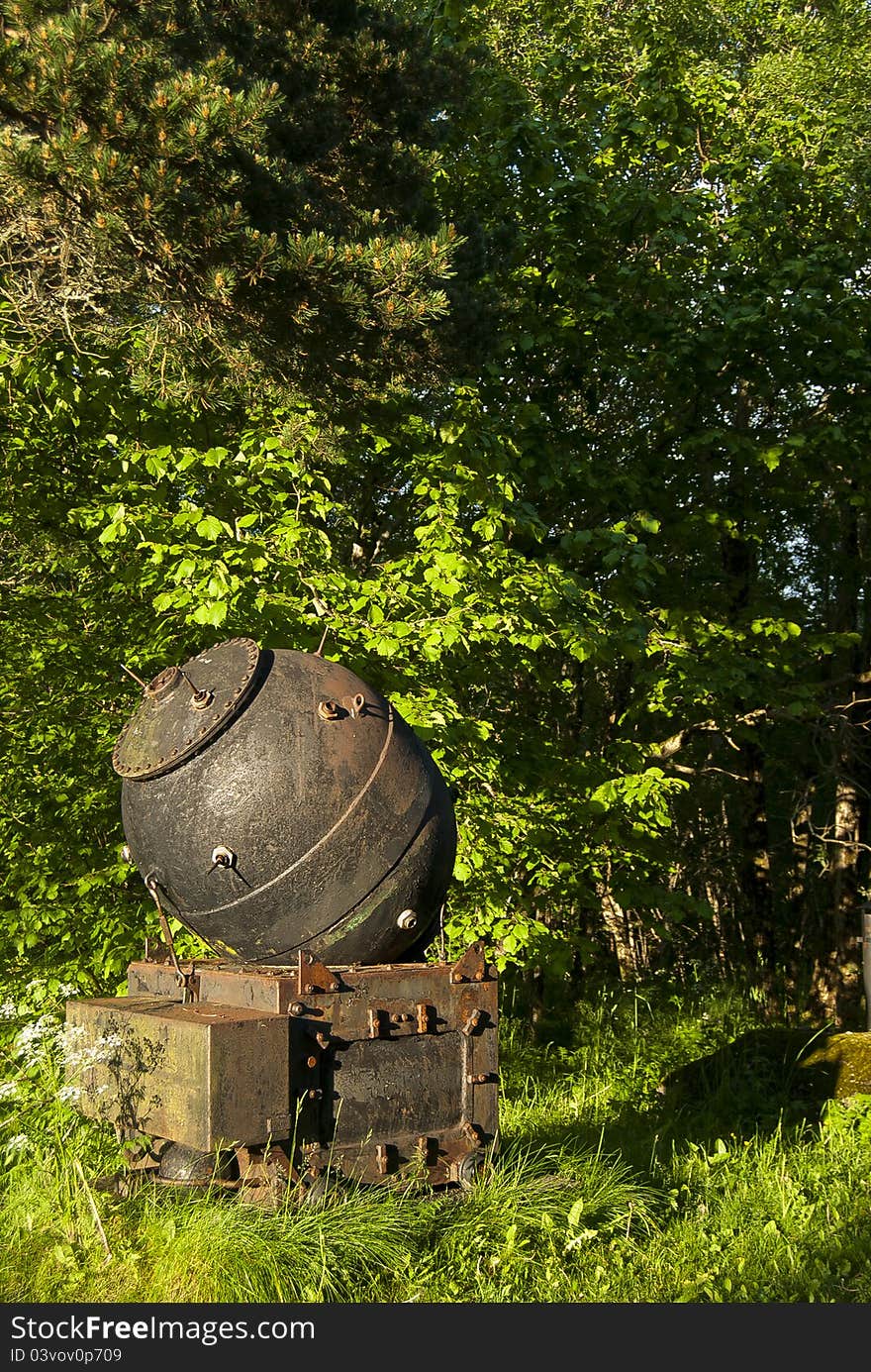 Naval mine at Austratt fort in Norway