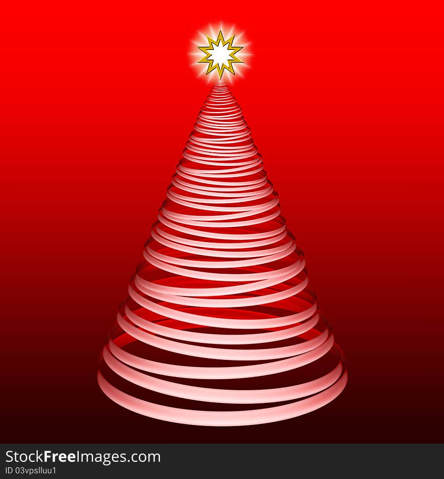 3d Christmas Stylized Tree Background. 3d Christmas Stylized Tree Background