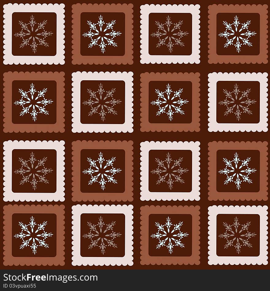 Seamless pattern with snowflakes