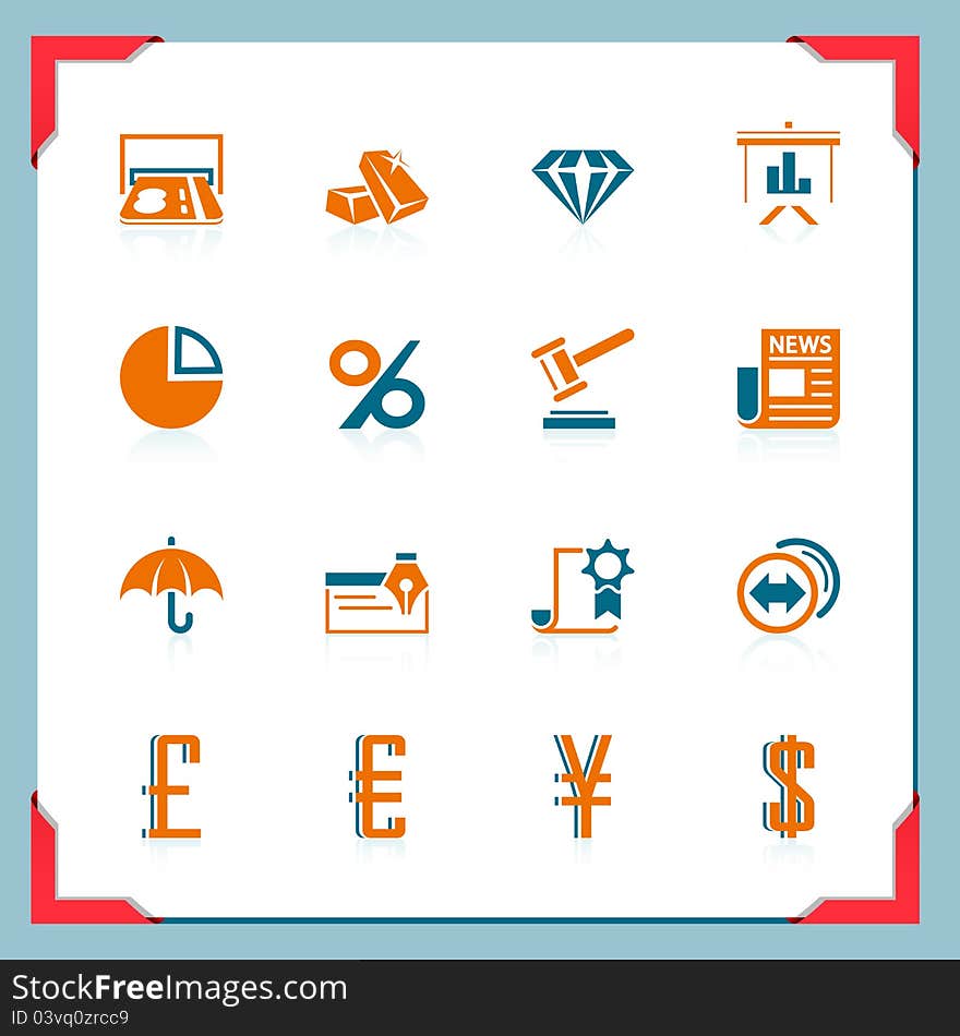 Finance icons | In a frame series