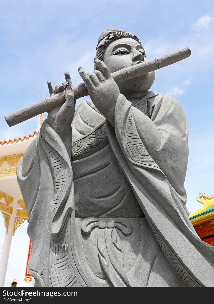 Chinese stone statue in phuket