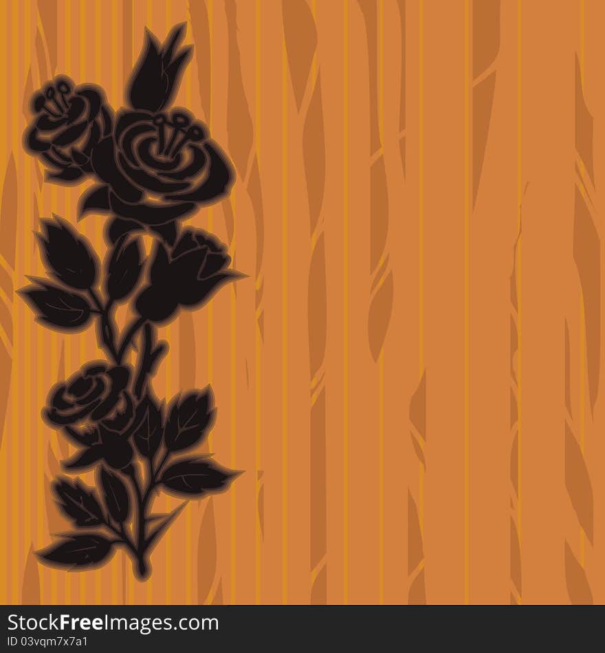 Woodcut Roses