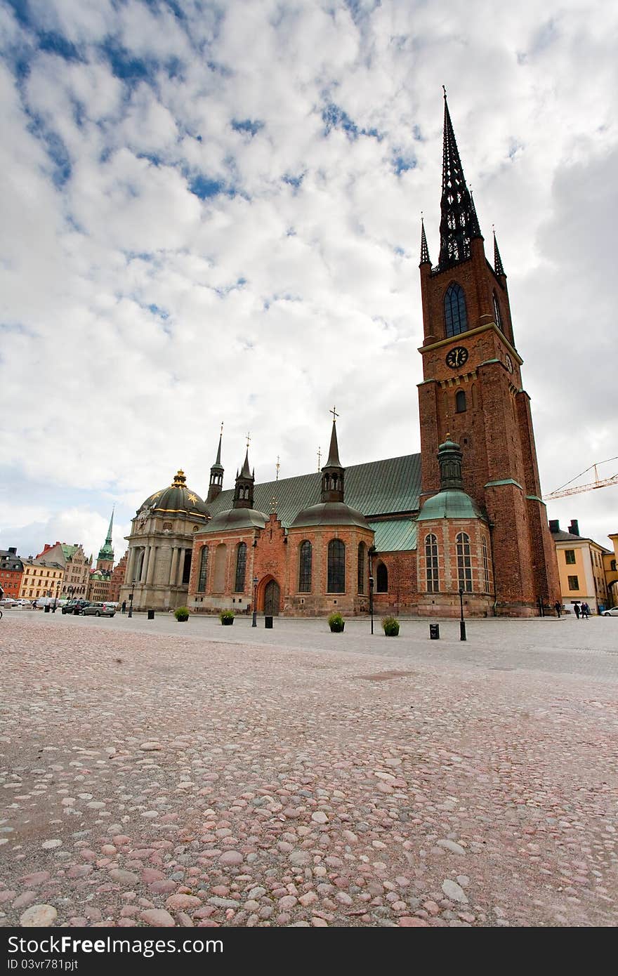 Riddarholmskyrkan - Knights church - in Stockholm, Sweden. Riddarholmskyrkan - Knights church - in Stockholm, Sweden