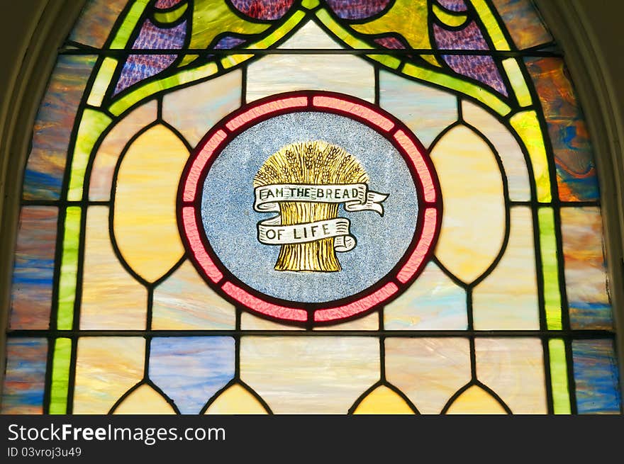 Religious stain glass window