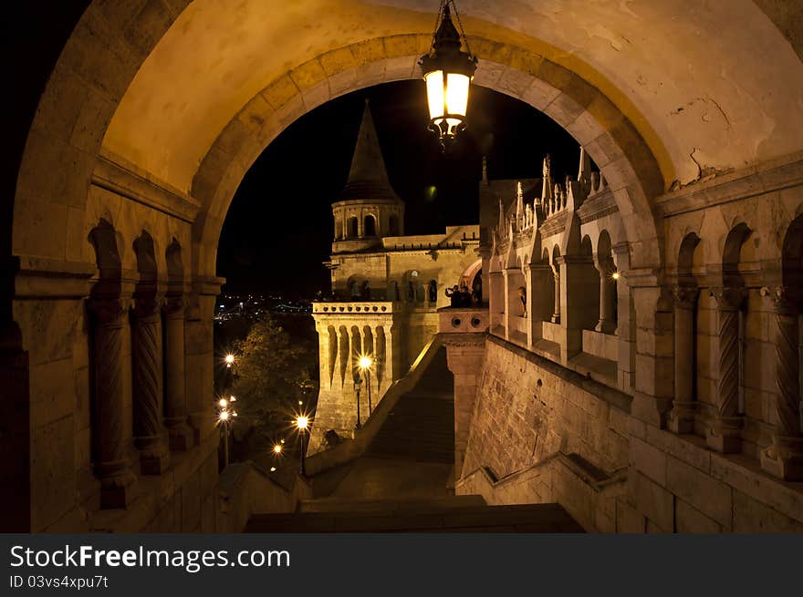 Old bastion in Budapest, Hungary