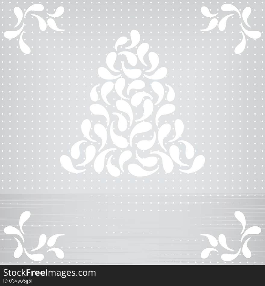 Vector card with abstract christmas tree